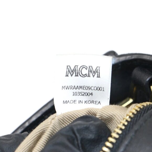 MCM Millie Visetos Medium Leather Crossbody - Brown/Black - Picture 13 of 16